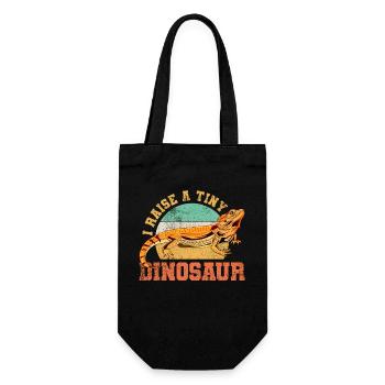 Dragon barbu lézard reptile Vintage - Sac à bouteille - noir - Devant