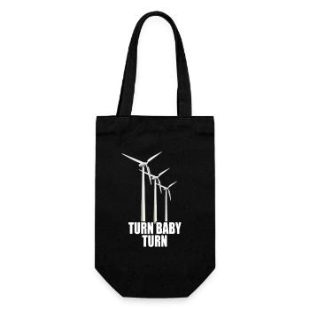 Wind wheel Turn Baby Turn Wind Power Electricity Renewable - Gift Bag for Bottles - black - Front