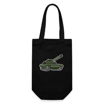 Panzer - Geschenkbeutel für Flaschen - Schwarz - Vorne