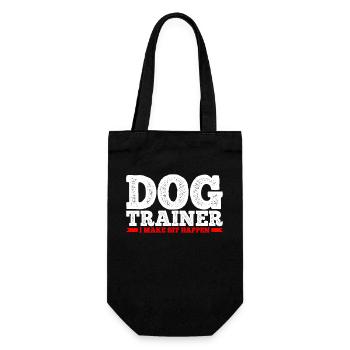 Hundetrainer Hundetraining - Geschenkbeutel für Flaschen - Schwarz - Vorne