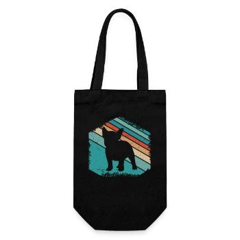 French Bulldog Cute Dog Design - Gift Bag for Bottles - black - Front