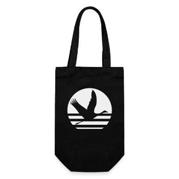 Japanese Crane and Japan Sunset - Gift Bag for Bottles - black - Front