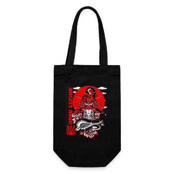 Dunkle Geisha japanische Kunstwerk - Geschenkbeutel für Flaschen - Schwarz - Vorne