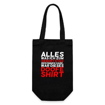 Lustiger Spruch - Lustiges Geburtstagsgeschenk - Geschenkbeutel für Flaschen - Schwarz - Vorne