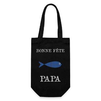 BONNE FÊTE PAPA. PAPA. FÊTE DES PÈRES. BONNE FÊTE - Sac à bouteille - noir - Devant