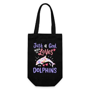 Delphin Delphinliebhaber - Geschenkbeutel für Flaschen - Schwarz - Vorne