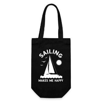 Sailing makes me happy - Sac à bouteille - noir - Devant