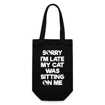 Katze Kätzchen - Geschenkbeutel für Flaschen - Schwarz - Vorne