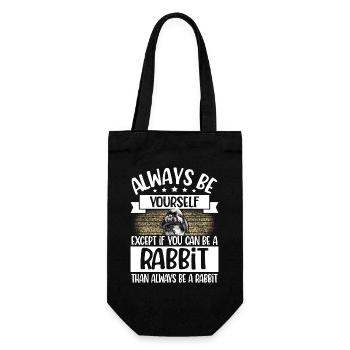 Hase - Geschenkbeutel für Flaschen - Schwarz - Vorne
