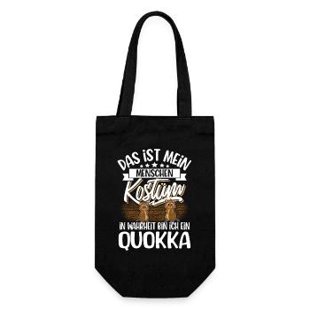 Quokka - Geschenkbeutel für Flaschen - Schwarz - Vorne