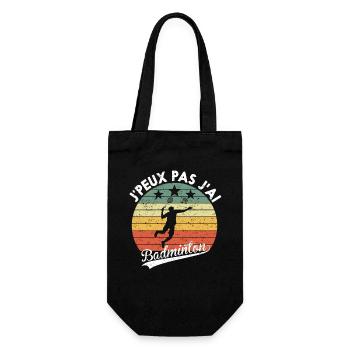 J'Peux Pas J'ai Badminton Cadeau Pour Joueurs - Sac à bouteille - noir - Devant