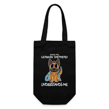 Deutscher Schäferhund - Geschenkbeutel für Flaschen - Schwarz - Vorne