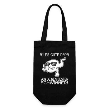 Alles gute Papa Vatertag Geschenk - Geschenkbeutel für Flaschen - Schwarz - Vorne