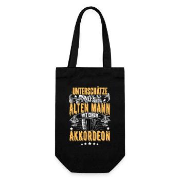Akkordeon - Geschenkbeutel für Flaschen - Schwarz - Vorne