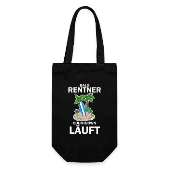 Rentner Countdown - Geschenkbeutel für Flaschen - Schwarz - Vorne