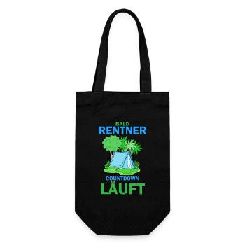 Rentner Countdown - Geschenkbeutel für Flaschen - Schwarz - Vorne