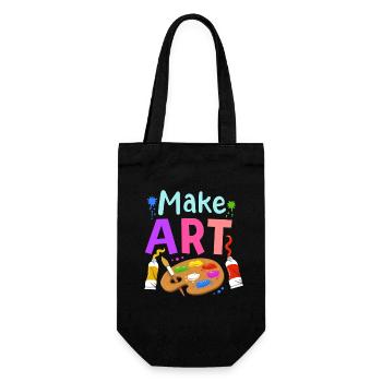Kunst Künstler Kunstlehrer - Geschenkbeutel für Flaschen - Schwarz - Vorne
