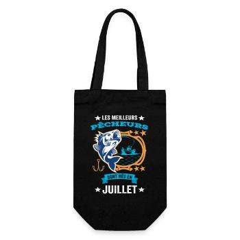 Anniversaire Pour Meilleur Pêcheur né en Juillet - Sac à bouteille - noir - Devant