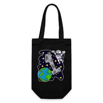 1 anniversaire astronaute garçons Anniversaire d’enfant - Sac à bouteille - noir - Devant