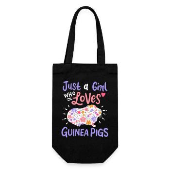 Meerschweinchen Meerschweinchen-Liebhaber - Geschenkbeutel für Flaschen - Schwarz - Vorne