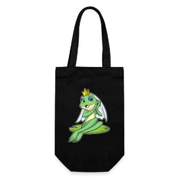 Frosch Braut Schleier Hochzeit - Geschenkbeutel für Flaschen - Schwarz - Vorne