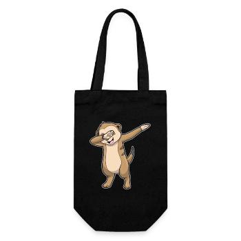 Erdmännchen Hip Hop Tanz - Geschenkbeutel für Flaschen - Schwarz - Vorne