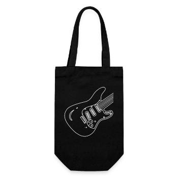 Gitarre - Geschenkbeutel für Flaschen - Schwarz - Vorne
