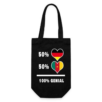 Allemagne et Cameroun 100 % Genial / Cadeau - Sac à bouteille - noir - Devant