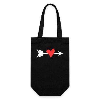 Flèche du cœur - Sac à bouteille - noir - Devant