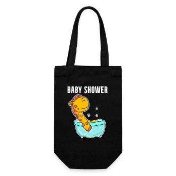 Baby Shower Giraffe Bathtub - Gift Bag for Bottles - black - Front