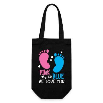 Gender Reveal Party - Geschenkbeutel für Flaschen - Schwarz - Vorne