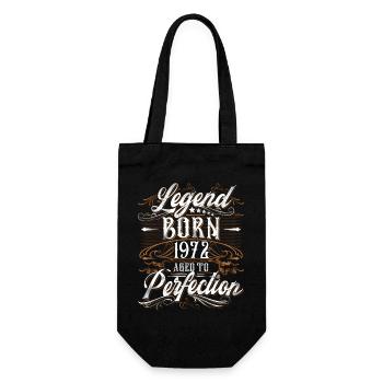 1972 Legend Year of construction Year of birth Year of birth - Gift Bag for Bottles - black - Front