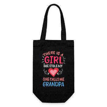 Opa Großvater Vatertag - Geschenkbeutel für Flaschen - Schwarz - Vorne
