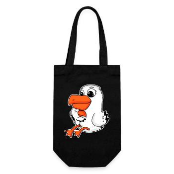 Möwe Familie - Möwe mit Baby - Möwe mit Kind - Geschenkbeutel für Flaschen - Schwarz - Vorne