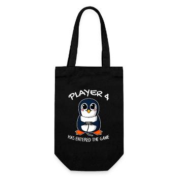 Player 4 Penguin Offspring Pregnancy Gaming - Gift Bag for Bottles - black - Front