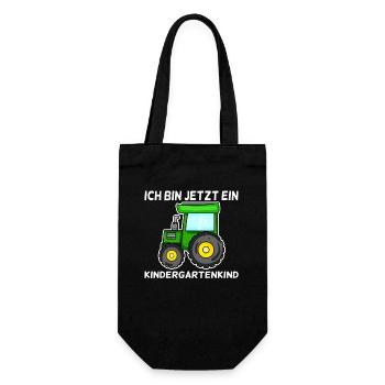 Kindergarten Kindergartenkind - Geschenkbeutel für Flaschen - Schwarz - Vorne