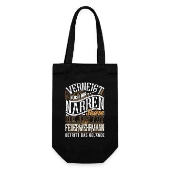 Feuerwehrmann Feuerwehr - Geschenkbeutel für Flaschen - Schwarz - Vorne