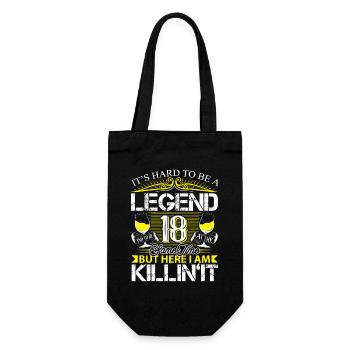 18th Birthday Legend - Gift Bag for Bottles - black - Front