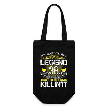 38. Geburtstag Legende - Geschenkbeutel für Flaschen - Schwarz - Vorne