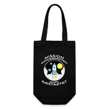 Kindergartenkind 2021 Kindergarten Geschenk - Geschenkbeutel für Flaschen - Schwarz - Vorne