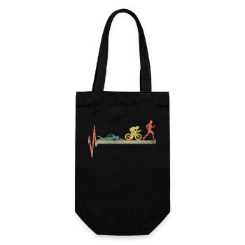 Triathlon Triathlet Vintage - Geschenkbeutel für Flaschen - Schwarz - Vorne