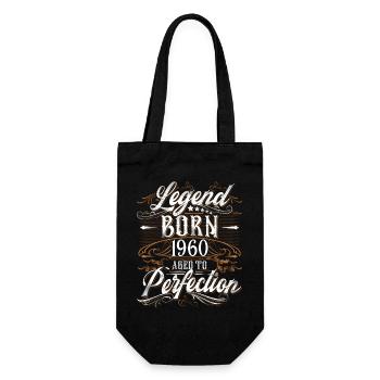 1960 Legend Year of construction Year of birth Year - Gift Bag for Bottles - black - Front