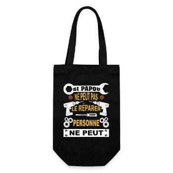 Si Papou ne peut pas le réparer personne ne peut - Sac à bouteille - noir - Devant