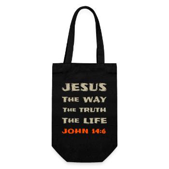 Voie de Jésus, Vérité, Vie Jean 14:6 - Sac à bouteille - noir - Devant