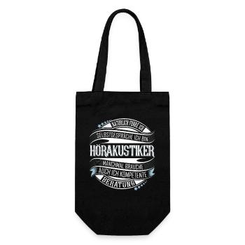 Hörakustiker - Geschenkbeutel für Flaschen - Schwarz - Vorne