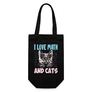 Math Kitty Cat J’adore Math et chats Professeur de mathématiques - Sac à bouteille - noir - Devant