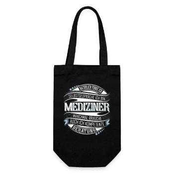 Mediziner - Geschenkbeutel für Flaschen - Schwarz - Vorne