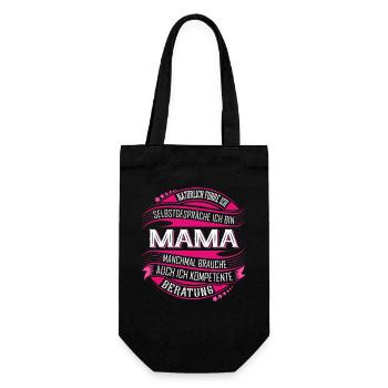 Mama - Geschenkbeutel für Flaschen - Schwarz - Vorne