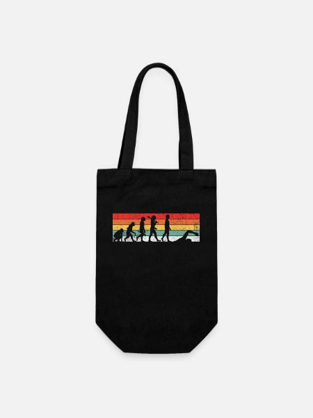 Schwimmen Schwimmer Evolution - Geschenkbeutel für Flaschen - Schwarz