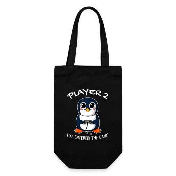 Second Baby Player 2 Baby Penguin Pregnant - Gift Bag for Bottles - black - Front